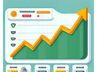 Screenshot of an investment simulation game interface with a stock chart and virtual portfolio showing gains and losses.